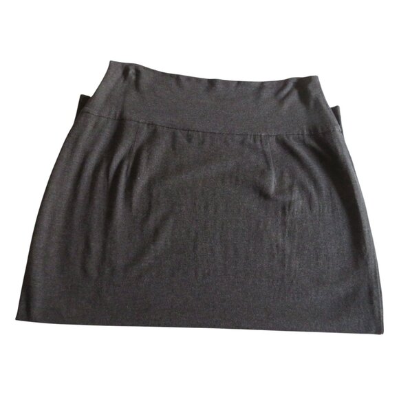Eileen Fisher - Knit Midi Pencil Skirt - Charcoal Gray - S/P - Stretchy - EUC - Picture 5 of 11